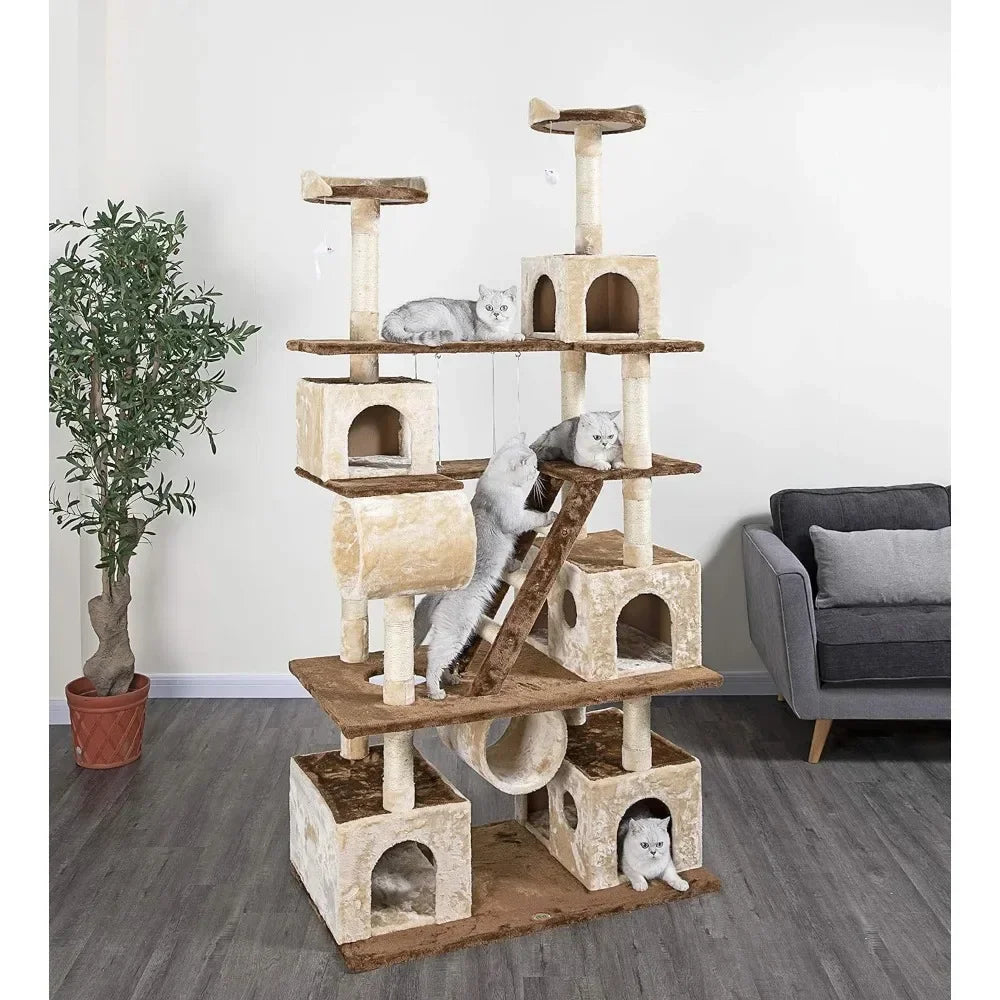 Huge Cat Tree House Climber Furniture with Swing