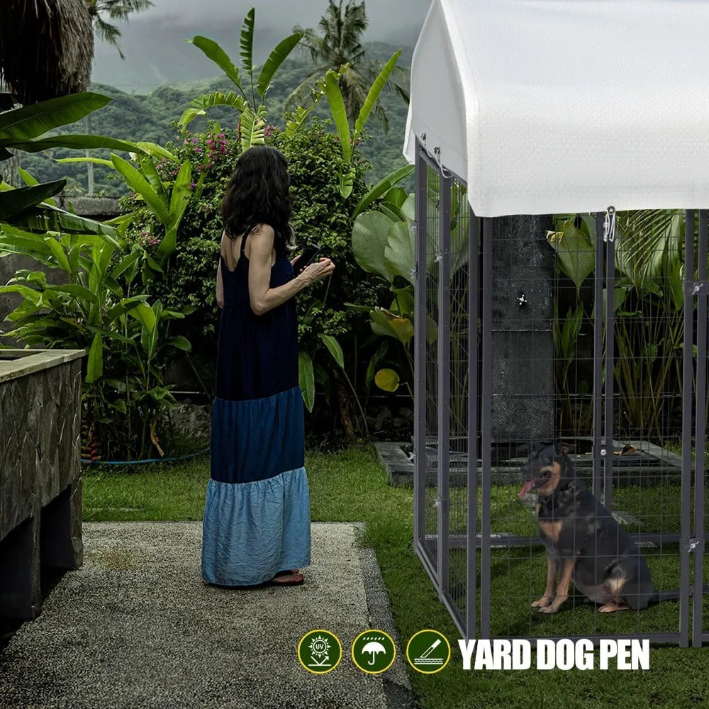 12 Panels Large Outside Dog Kennel