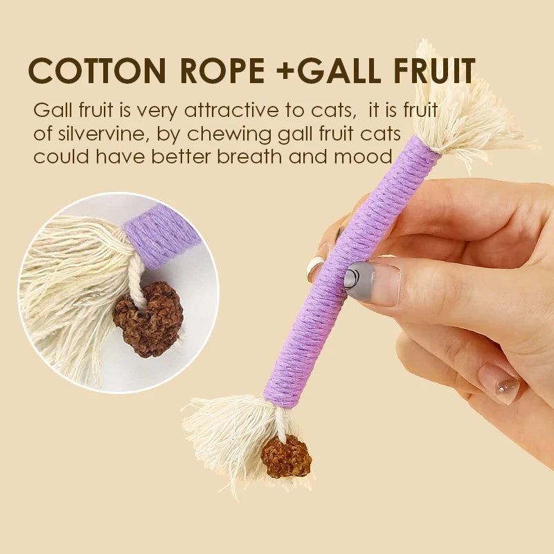 Cat Chew Toys Hand Knitting Molar Cotton Rope