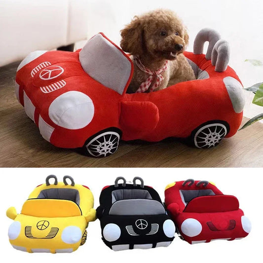 Car Shape Luxury Dog & Cat Bed ,Warm Sofa