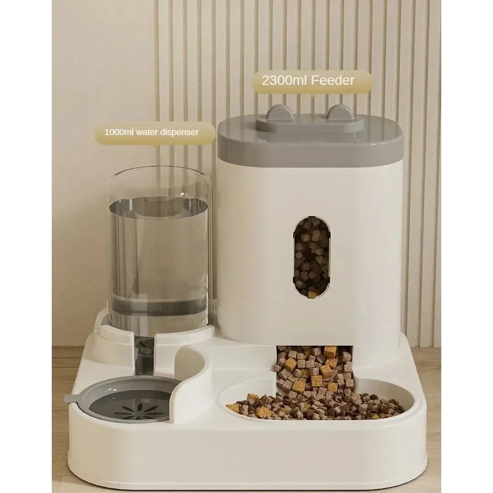 Automatic Pet Feeder, with Water Fountain