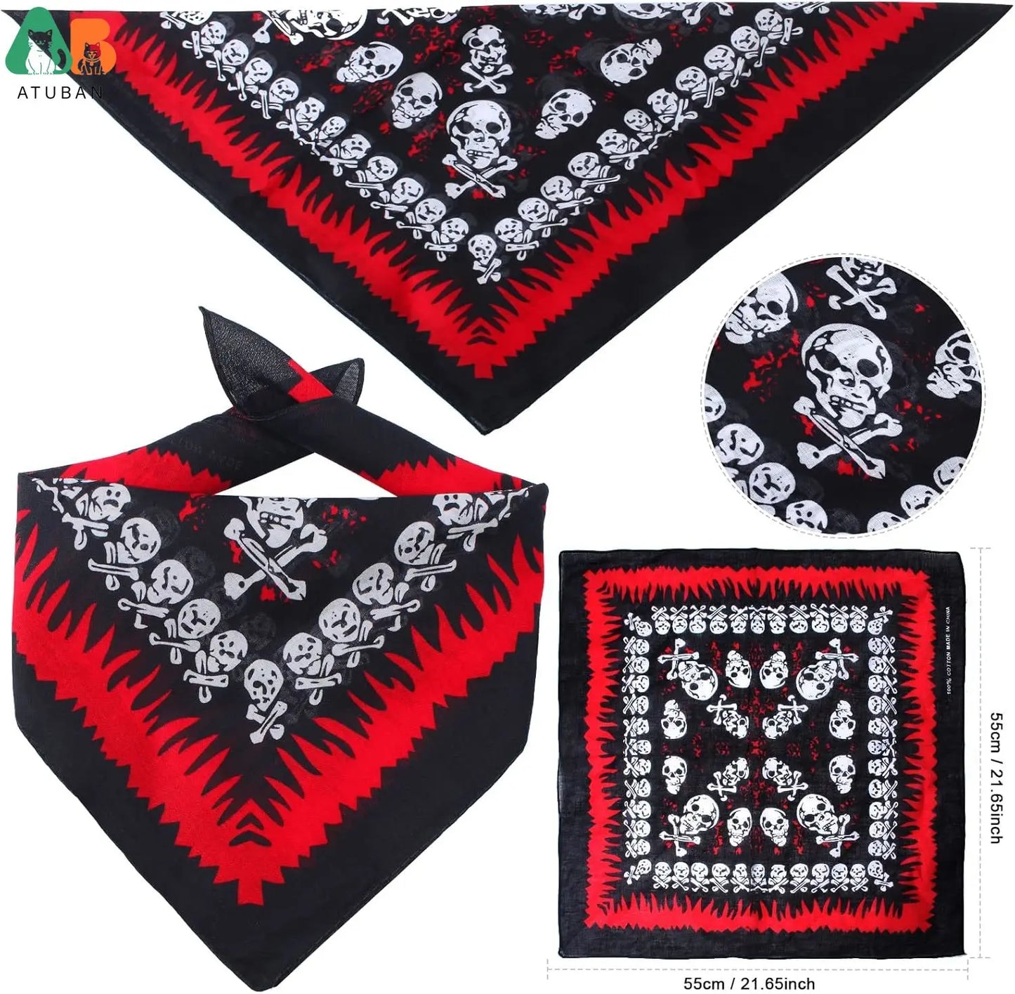 Pirate Hat with Pirate Skull Bandana Cosplay Costume