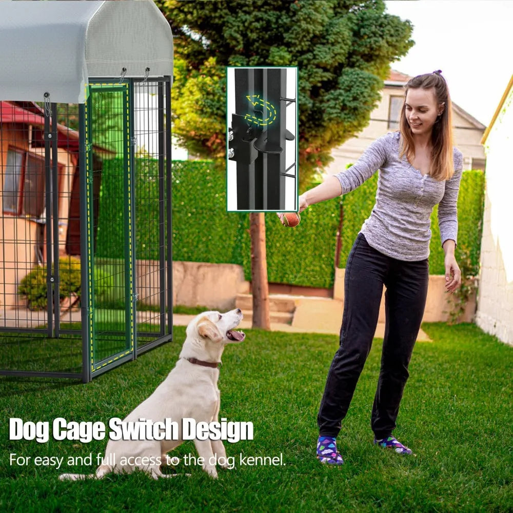 12 Panels Large Outside Dog Kennel