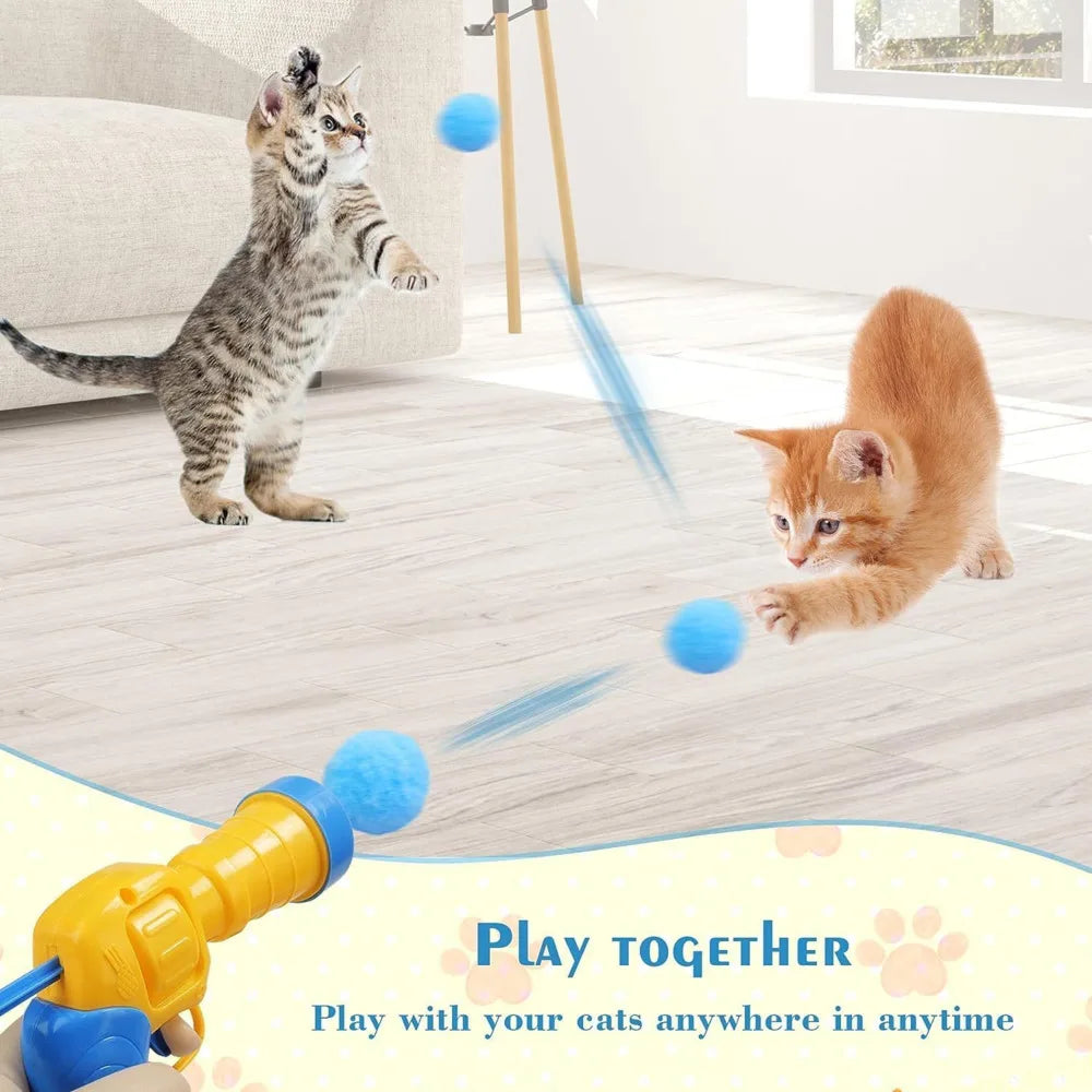 Plush Ball Shooting Gun Cat Toys