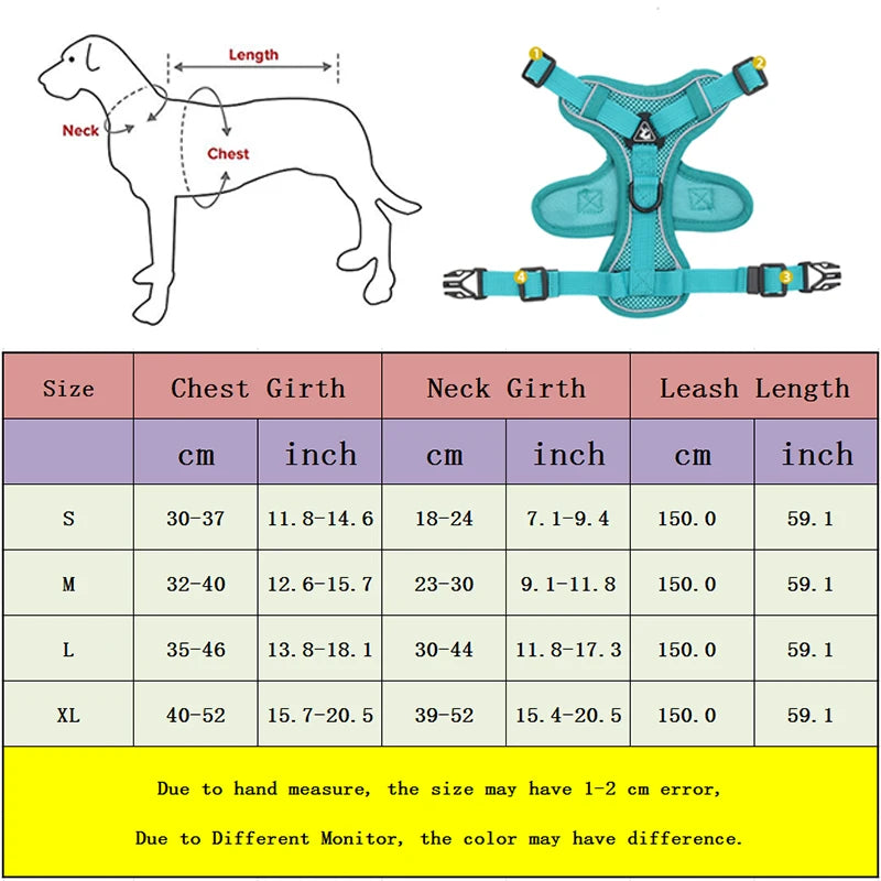 No Pull Dog Harness and Leash Set,Adjustable