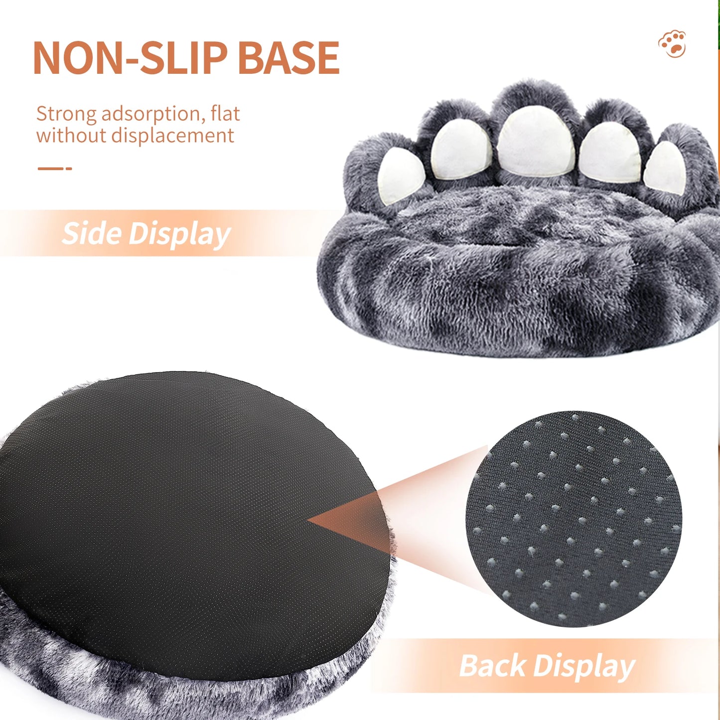 Cozy Comfy Pet Dog Bed Paw Shape Warm Dog cushion Bed