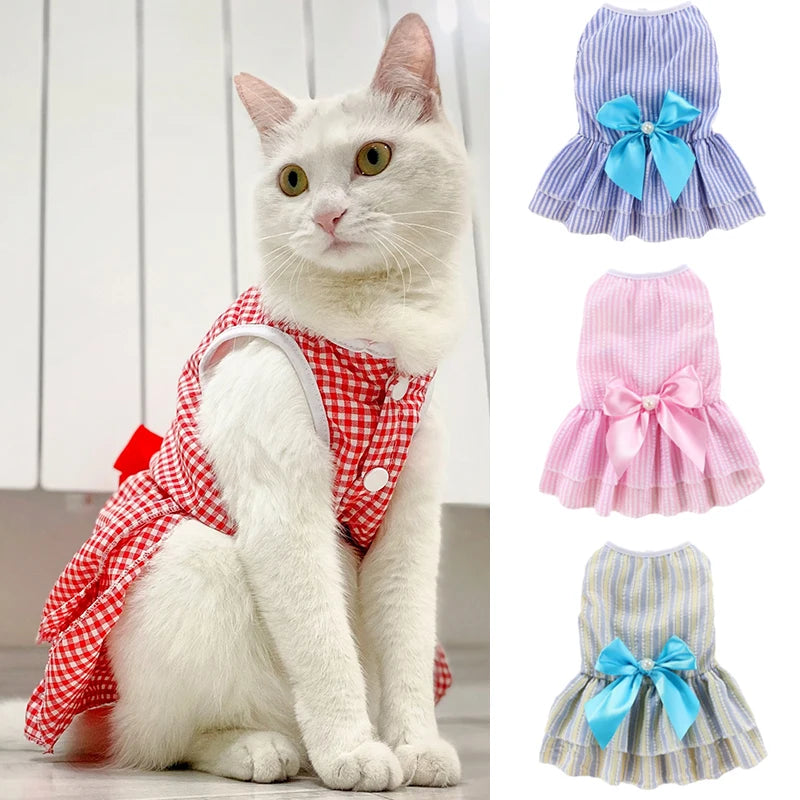 Cat Puppy Princess Dress Summer