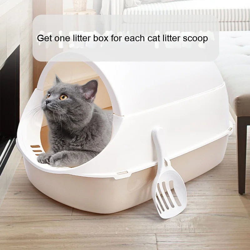 Fully Enclosed Cat Litter Box with Door Can Be Split Dual-Purpose