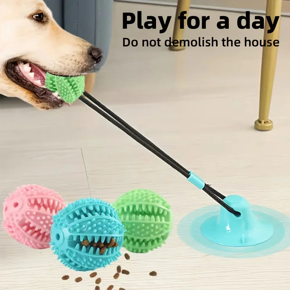 Interactive Dog Suction Cup Toy with Sound and Food Leakage