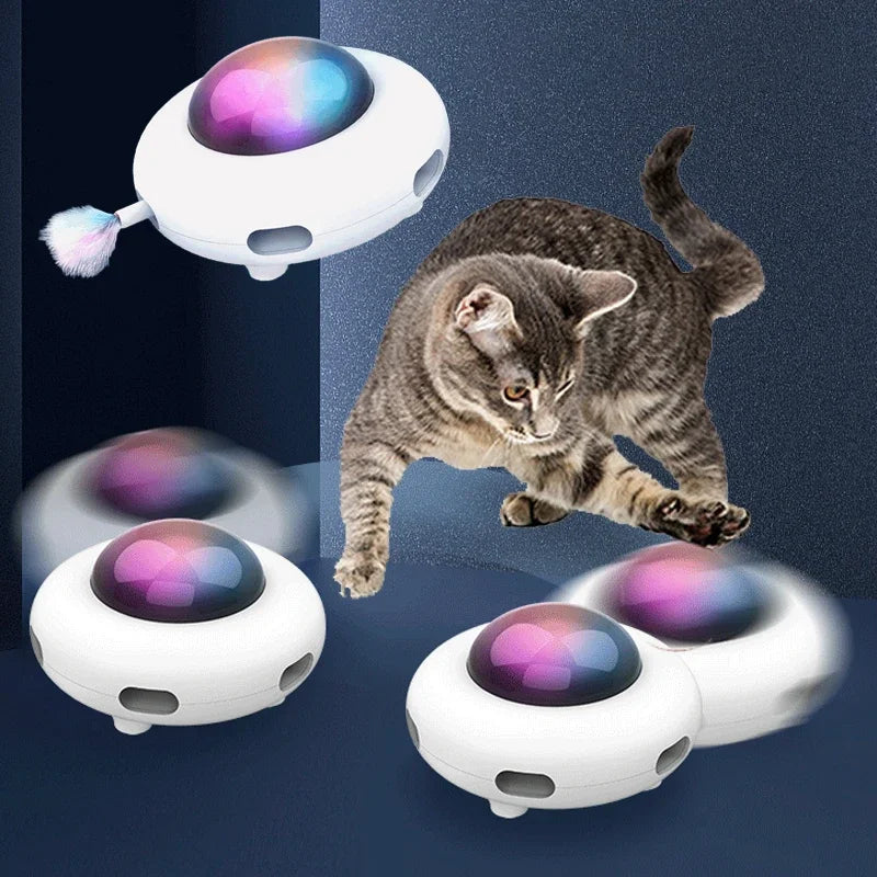 Cat Toy Smart Teaser UFO Pet Turntable