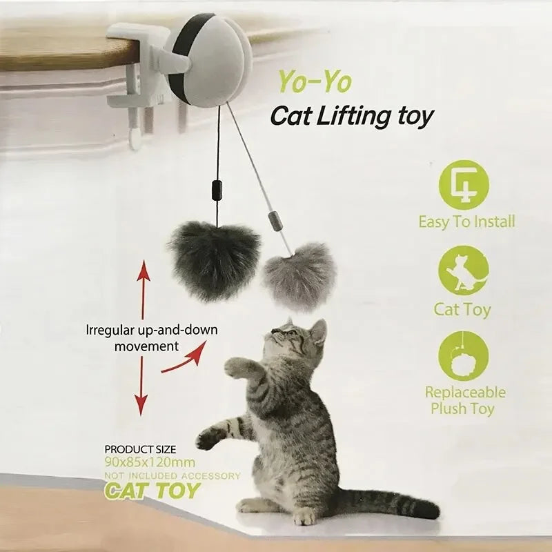 Electronic Motion Cat Toy , YoYo Lifting Ball